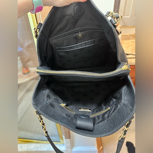 Tory Burch Black Leather Tote Bag - Picture 8 of 10